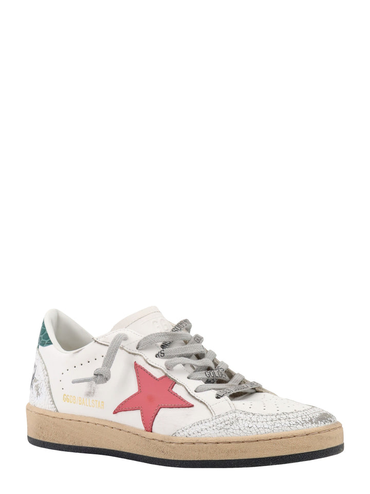 Leather sneakers with back patch with coco print