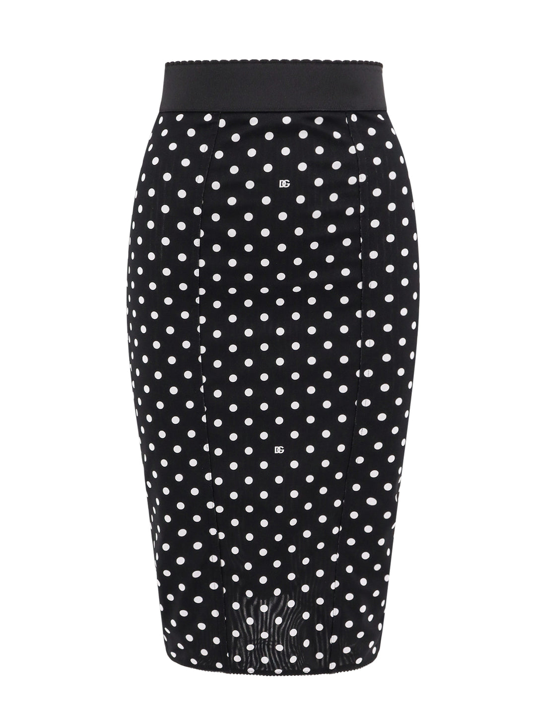 Corsetry-skirt with polka-dots print