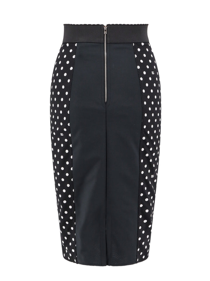 Corsetry-skirt with polka-dots print