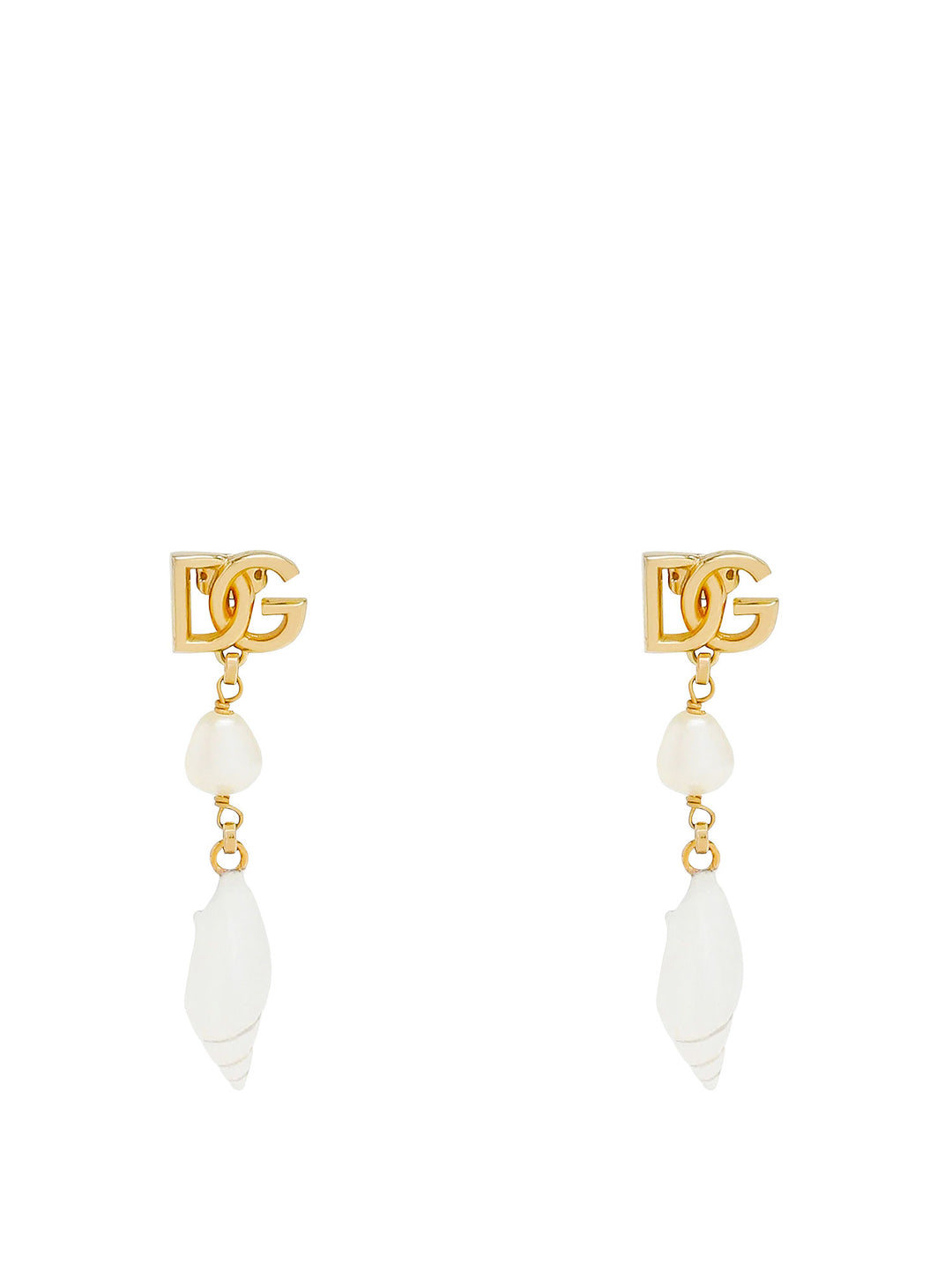 Earrings with DG Logo and shell