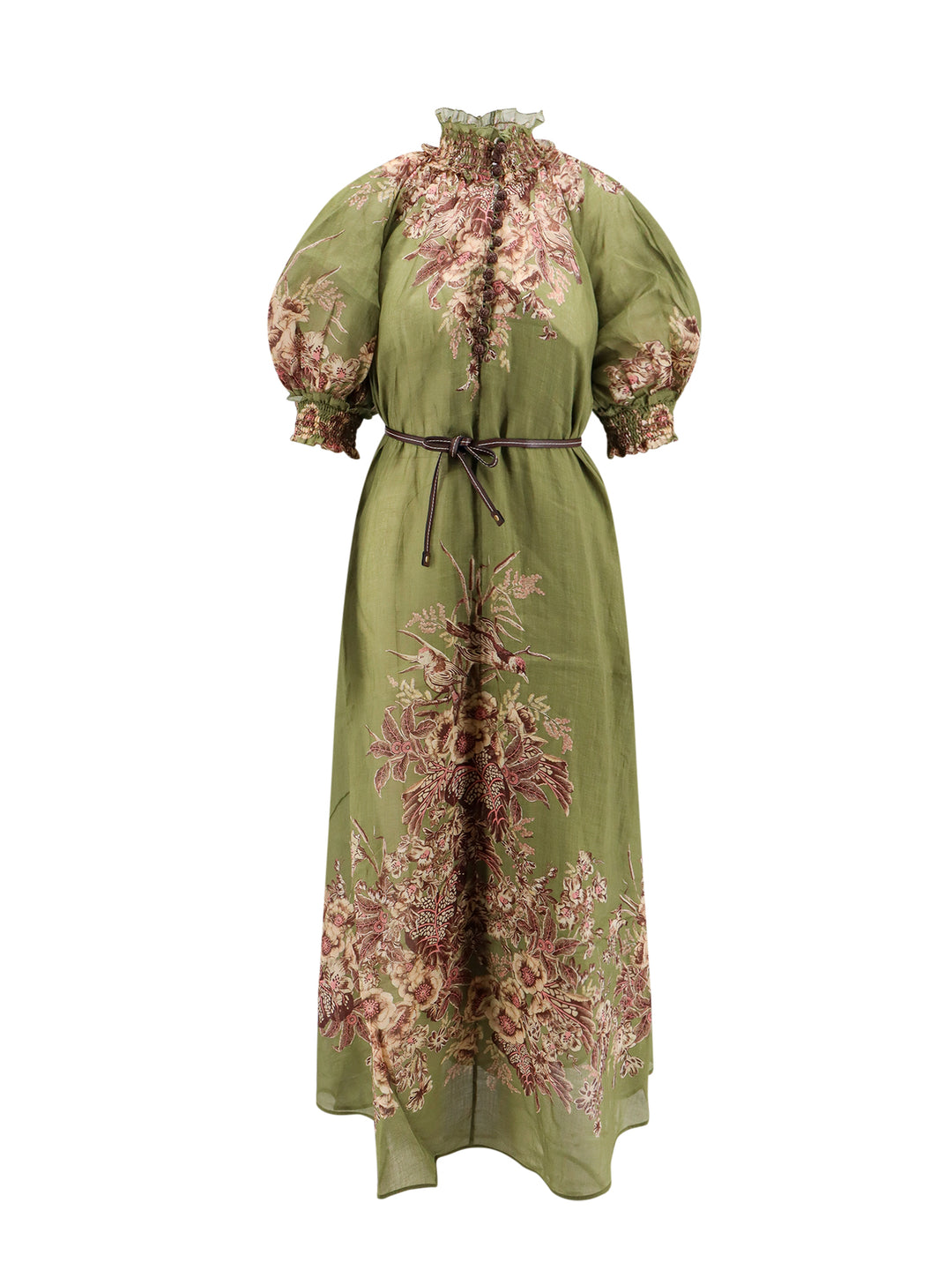 Ramie dress with floral print