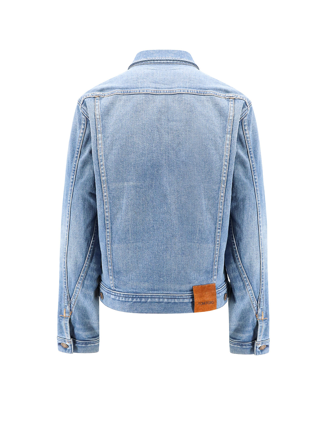 Denim jacket with stitched profiles