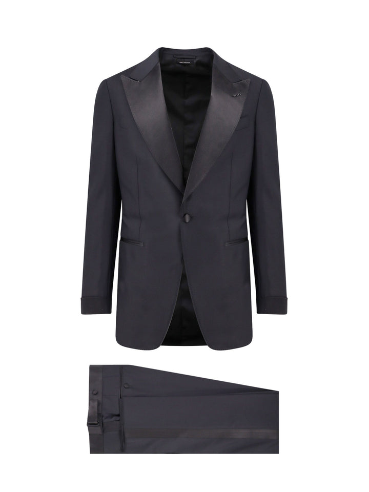 Wool tuxedo with satin profiles