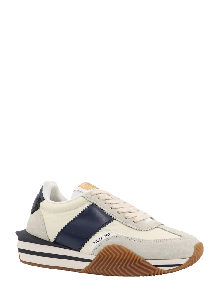 Nylon and suede sneakers