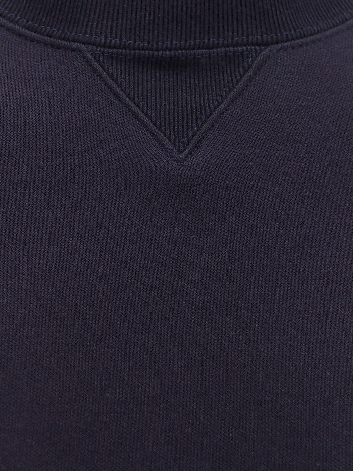 Cotton sweatshirt with nylon inserts