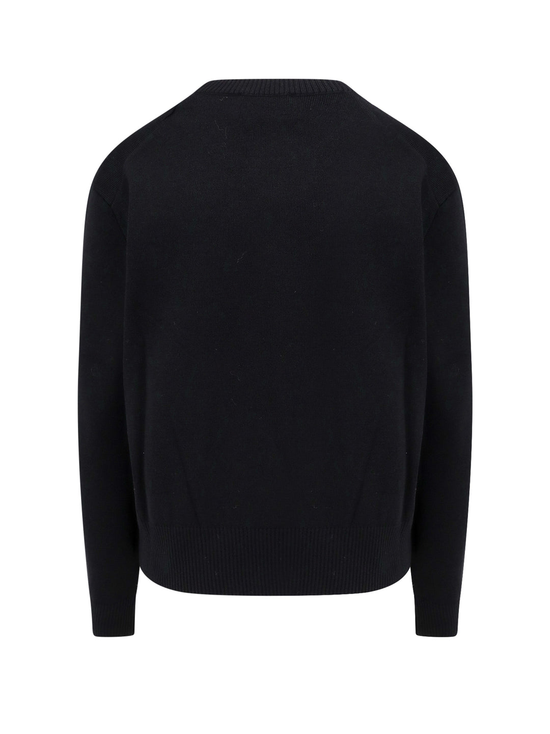 Extrafine merino wool sweater with embroidered logo