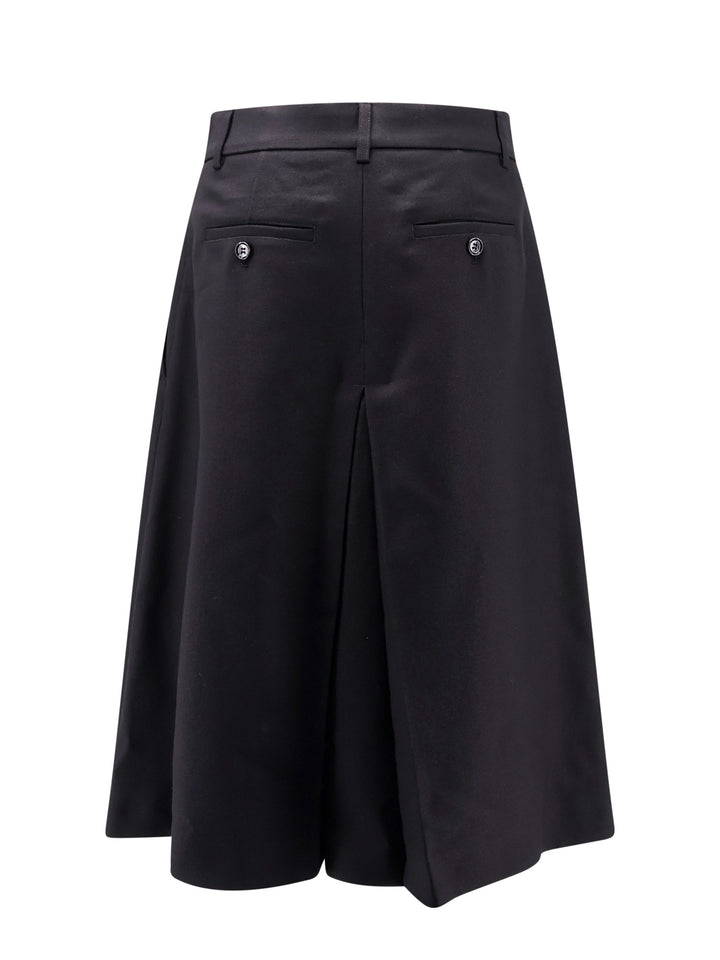 Skirt with bermuda shorts and virgin wool lateral panels