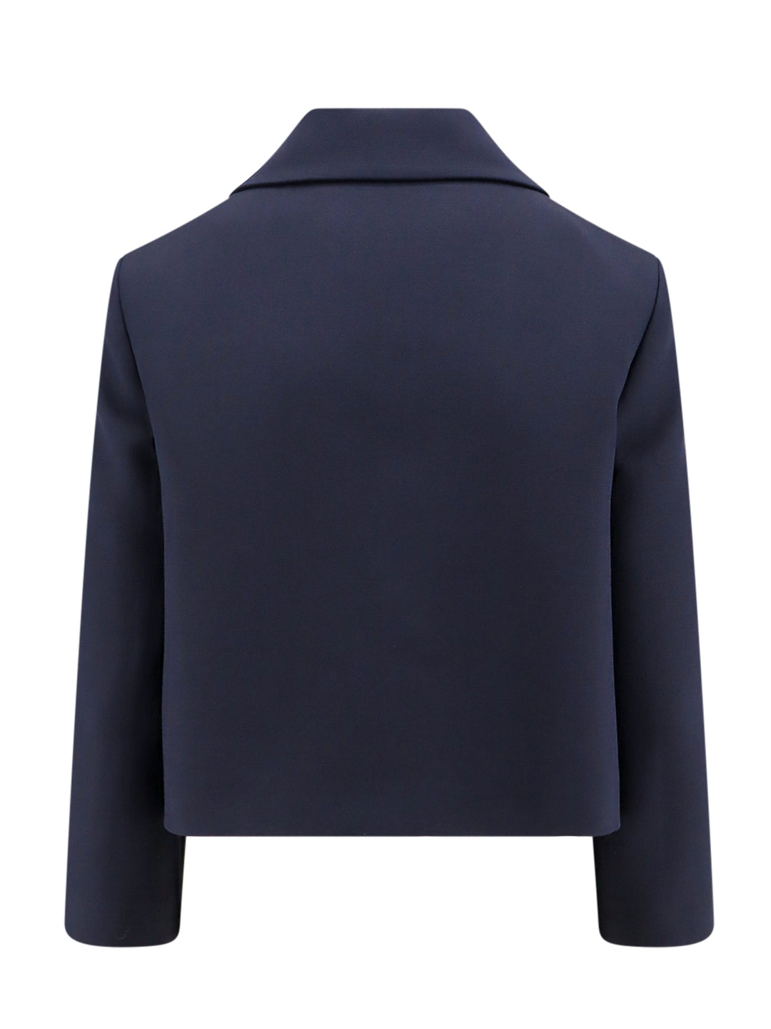 Virgin wool and silk blazer with iconic logo detail