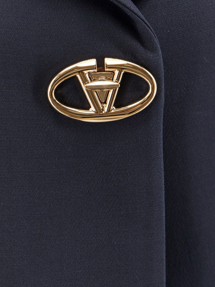 Virgin wool and silk blazer with iconic logo detail