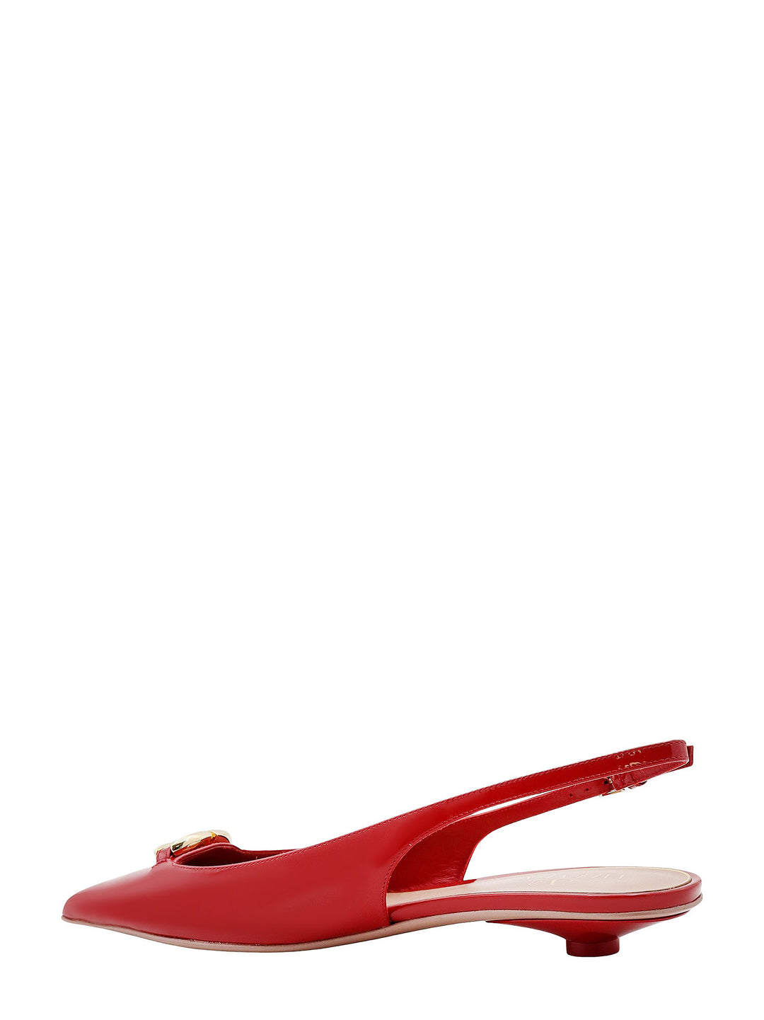 Patent leather slingback with VLogo Signature detail