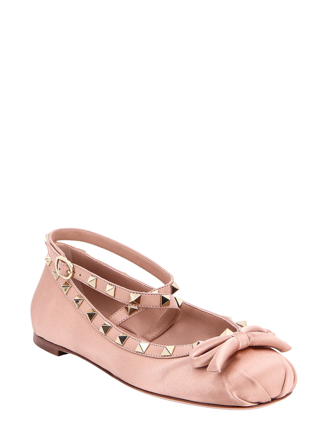 Satin ballerinas with iconic studs