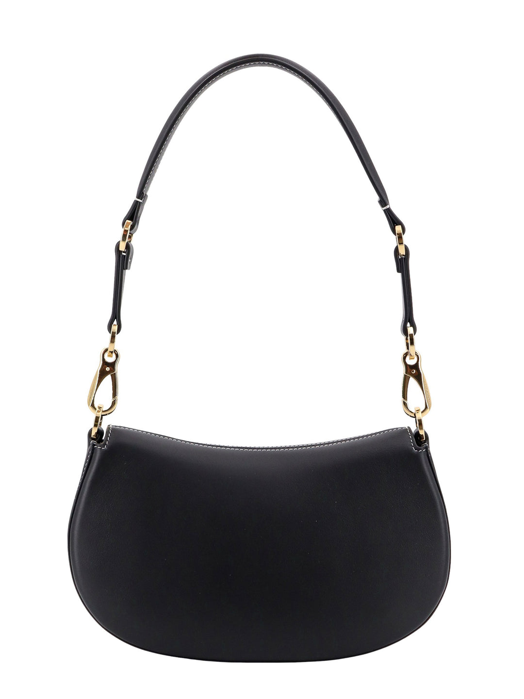 Leather shoulder bag with VLogo Signature detail