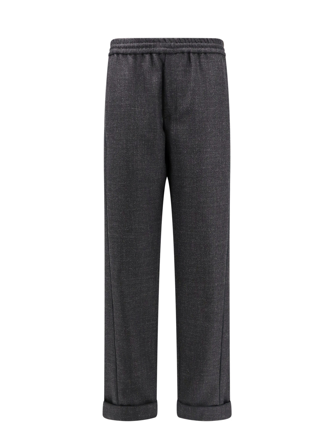 Virgin wool trouser with fold at the bottom