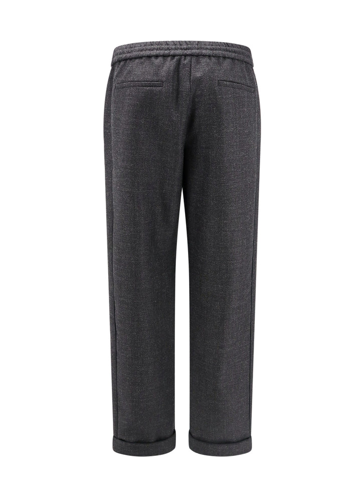 Virgin wool trouser with fold at the bottom