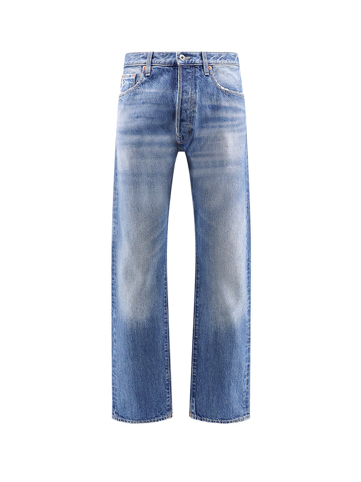 Cotton jeans with back V Detail