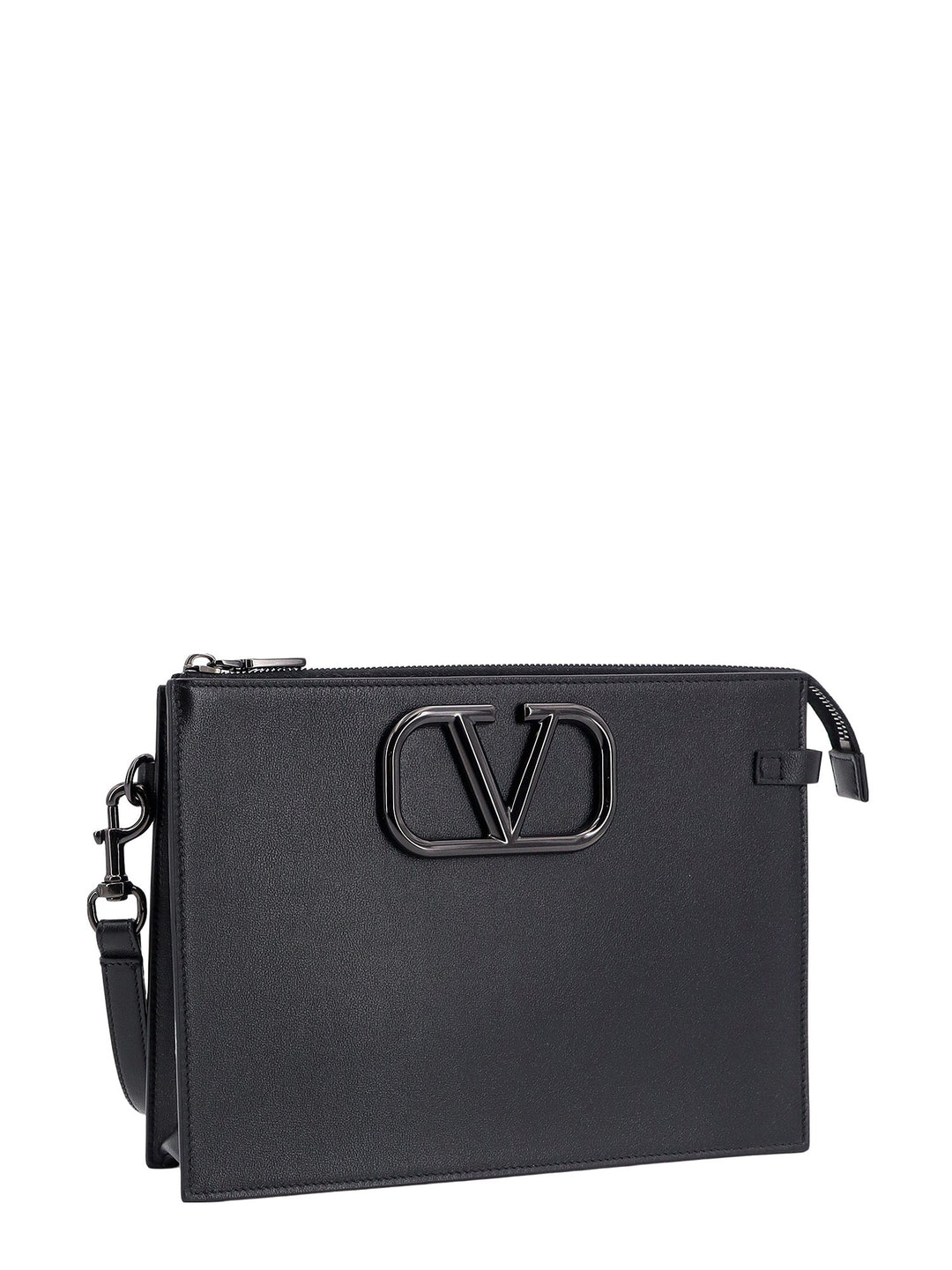 VLogo Signature Valentino Garavani Leather Pouch