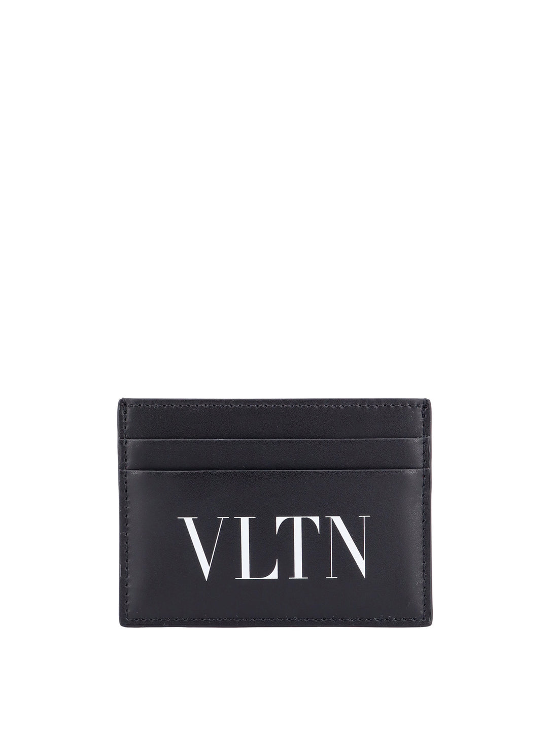 Leather card holder with logo