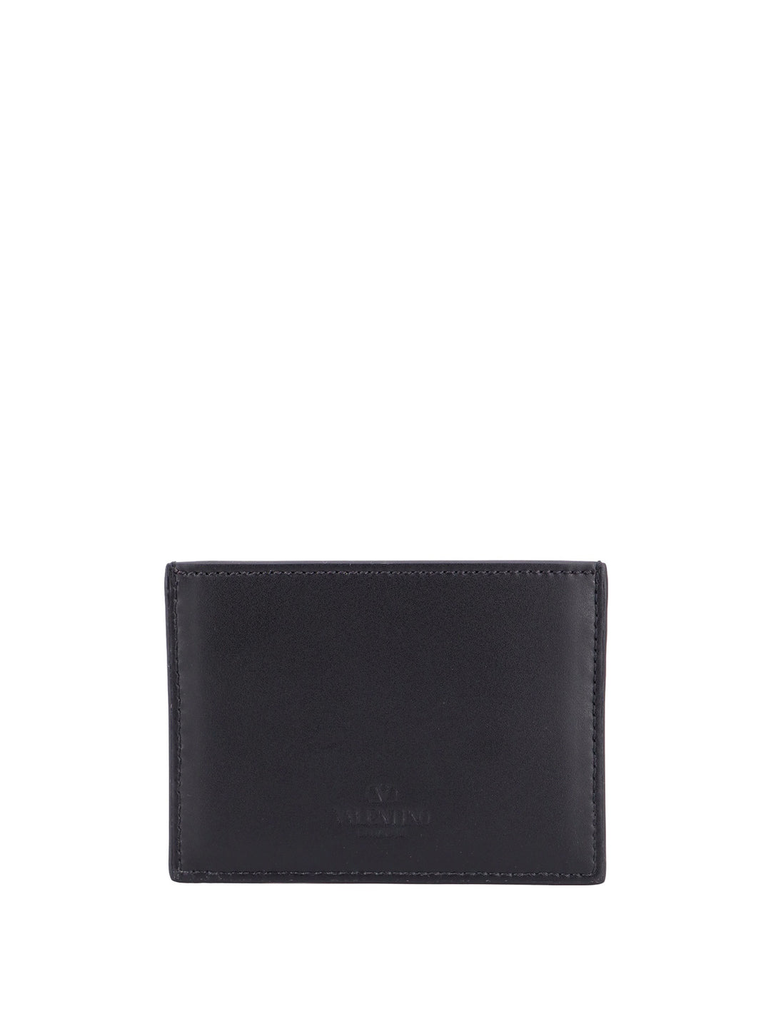 Leather card holder with logo