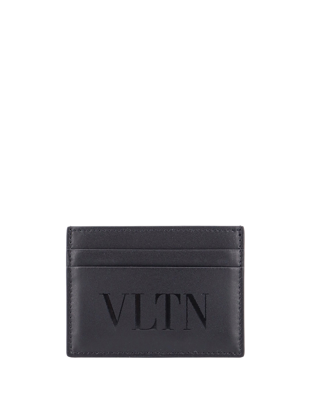 Leather card holder with logo