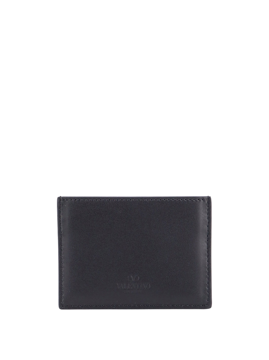 Leather card holder with logo