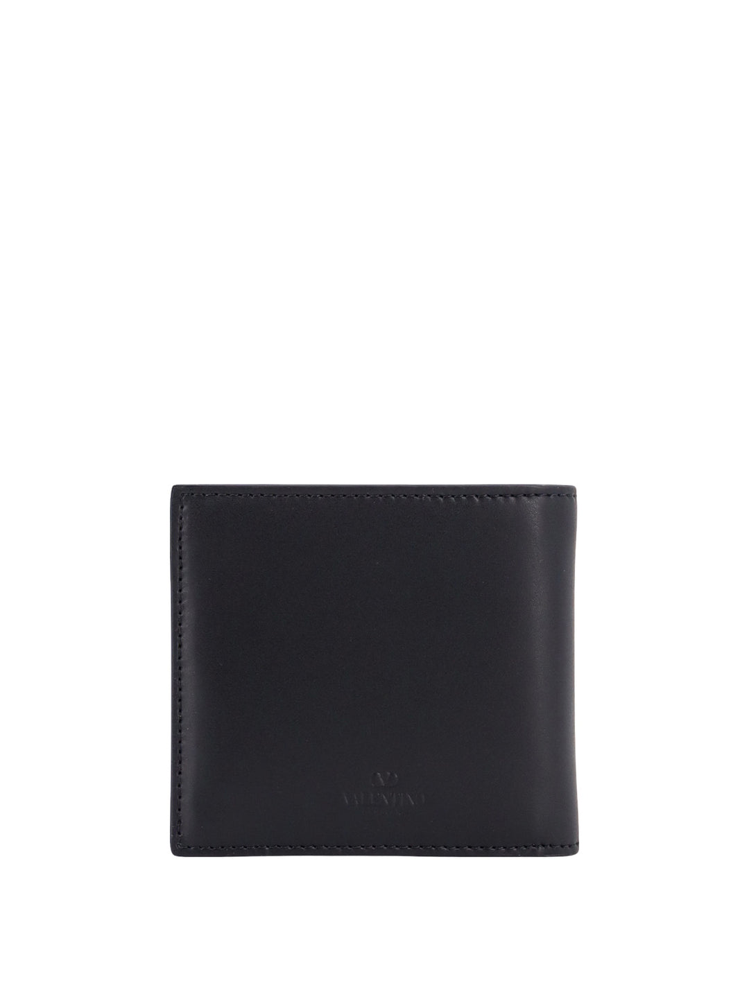 Leather wallet with VLTN print