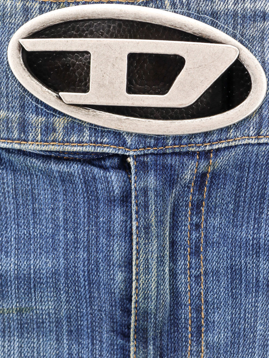 Cotton jeans with metal Oval-D logo