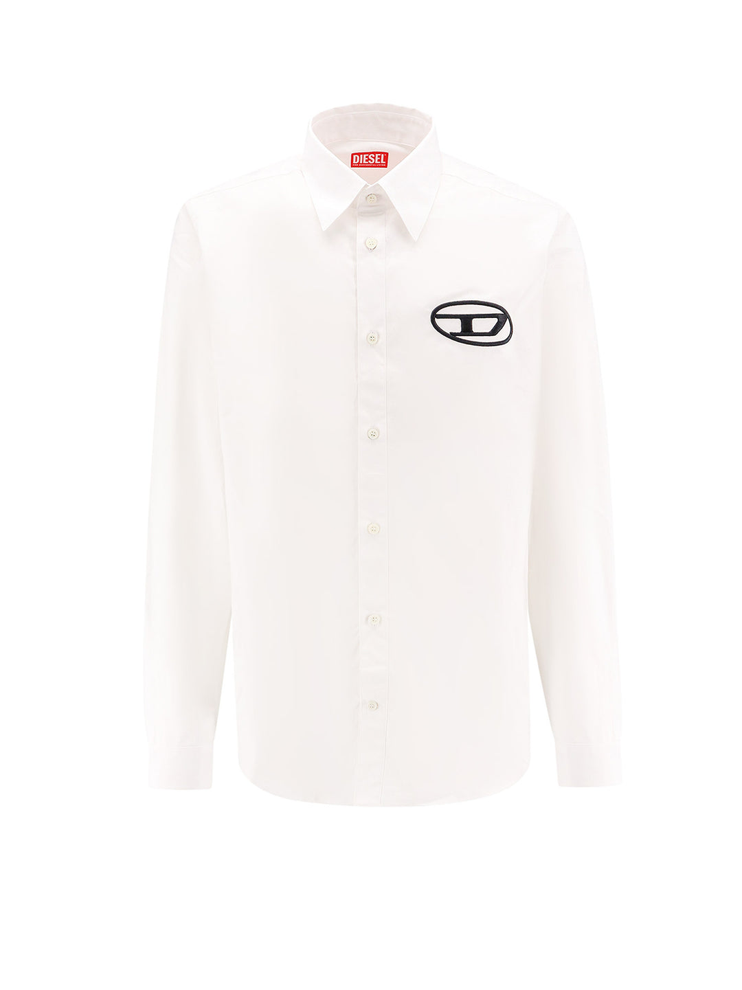 Cotton shirt with Oval-D embroidered logo