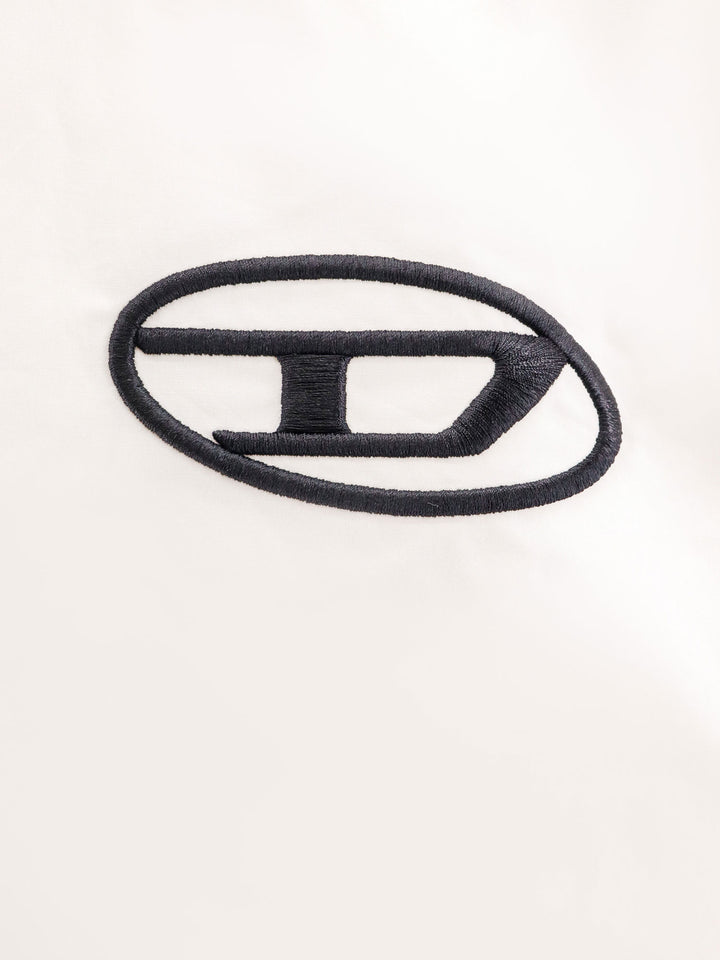 Cotton shirt with Oval-D embroidered logo