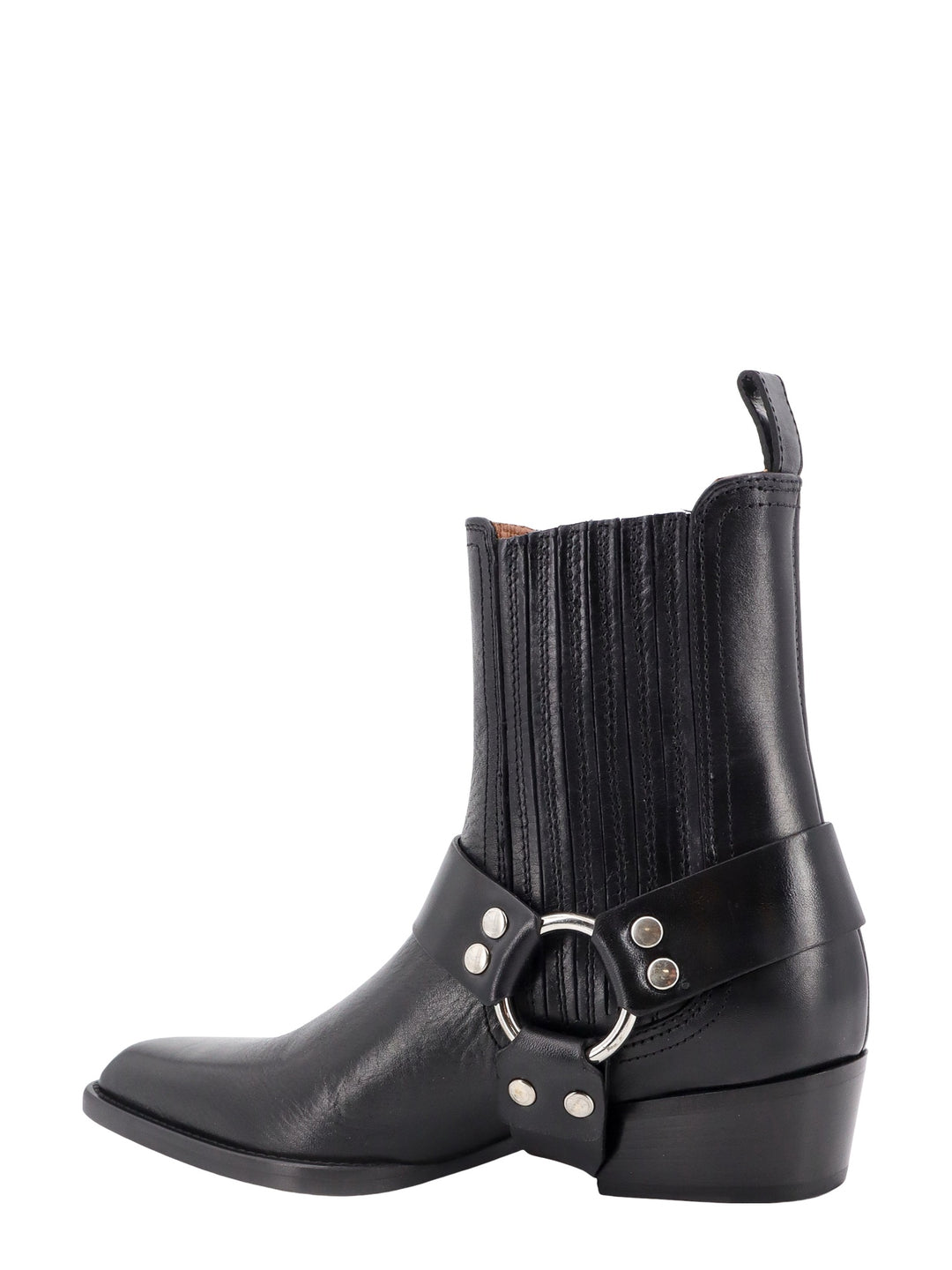 Leather anke boots