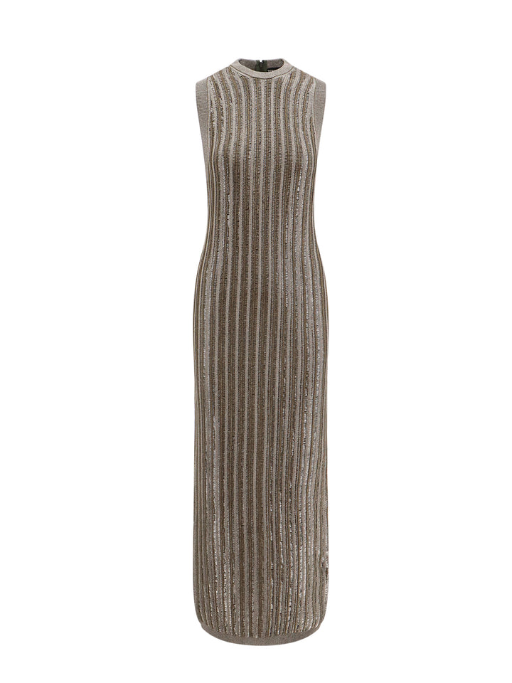 Ribbed wool blend dress