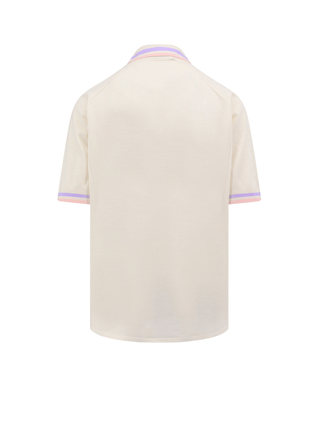 College virgin wool and silk polo shirt