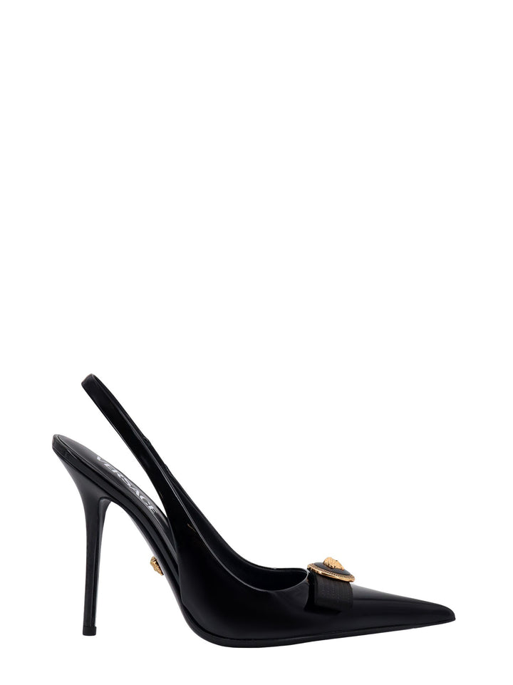 Patent leather slingback