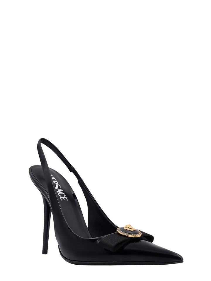 Patent leather slingback