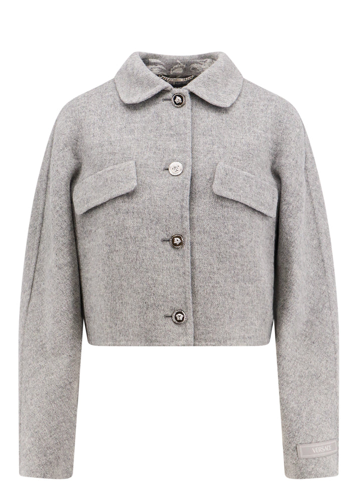 Virgin wool and cashmere peacoat