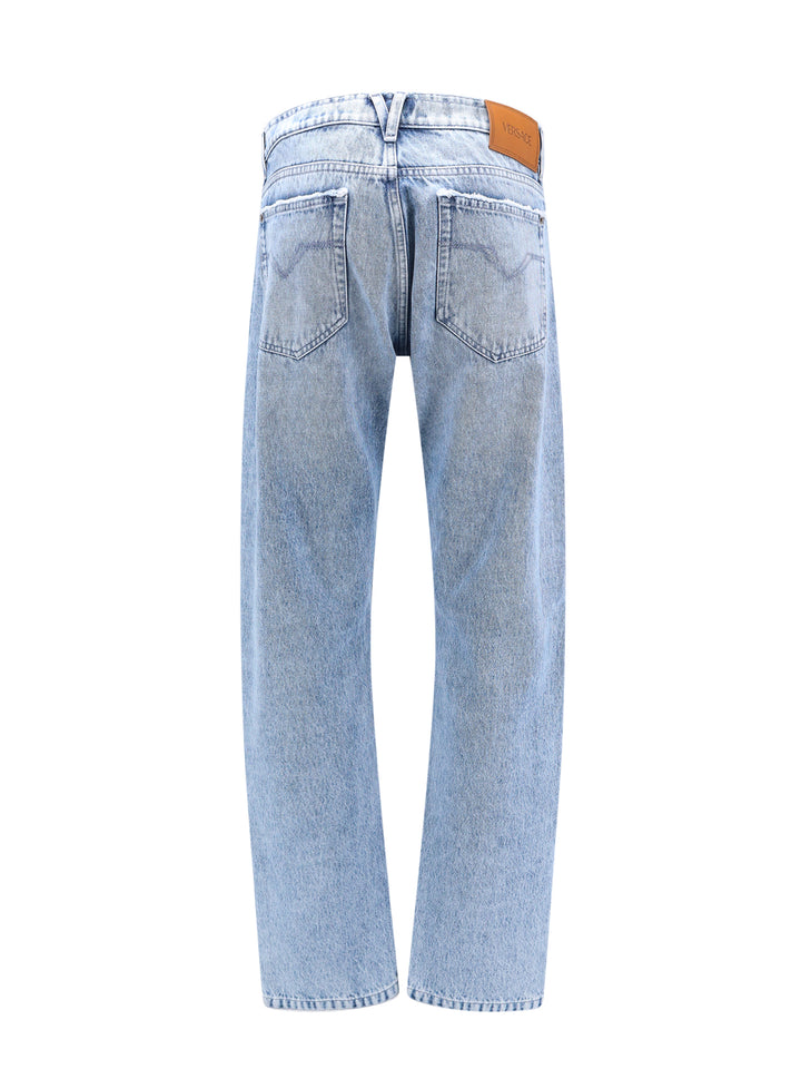 Cotton jeans with Medusa detail