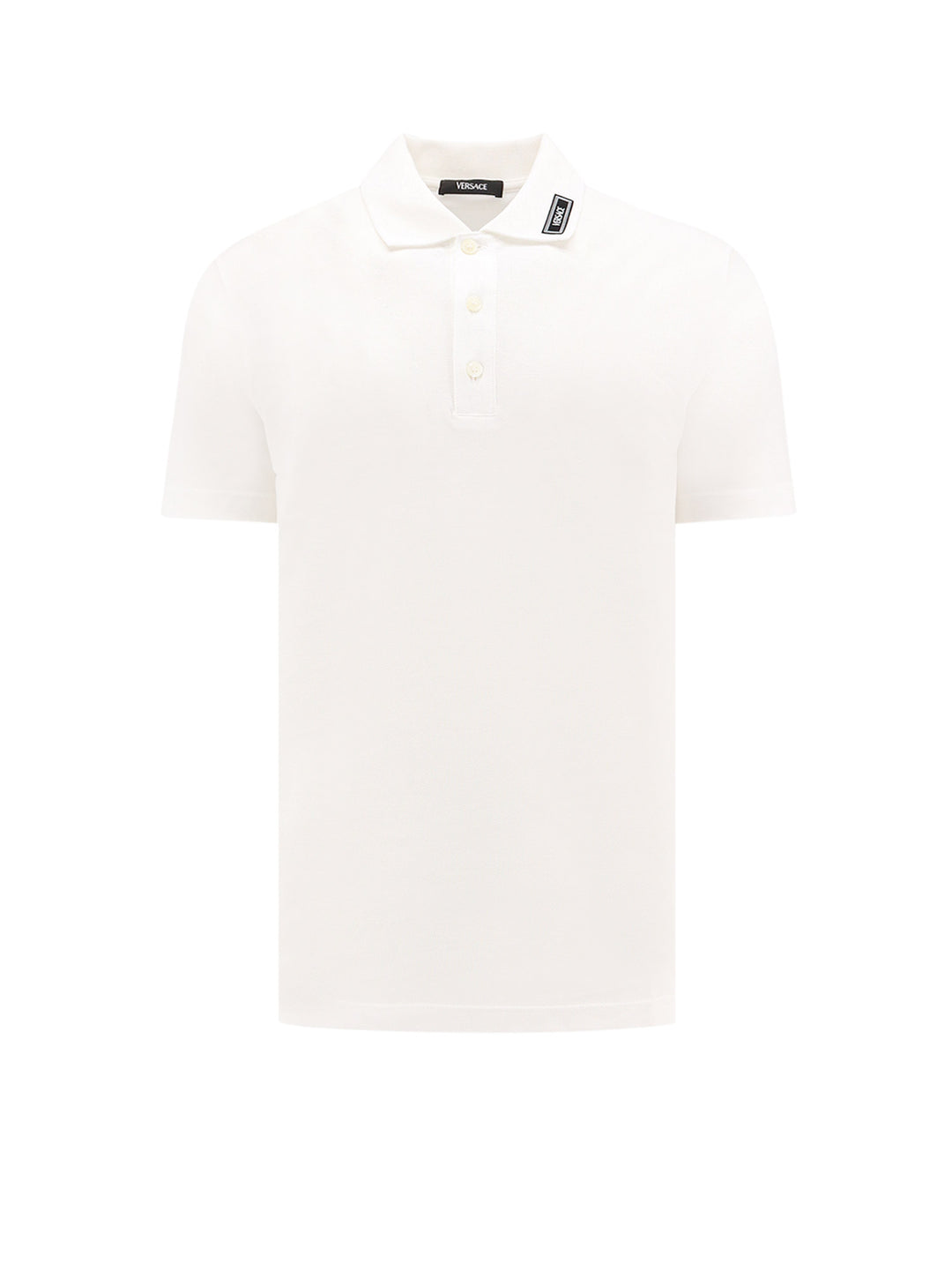 Cotton shirt polo with logoed label