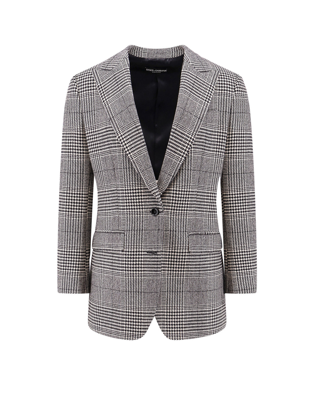 Wool and cashmere blazer with Prince of Wales motif