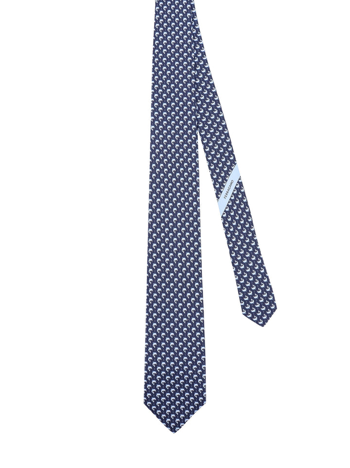 Silk tie with micro-pattern