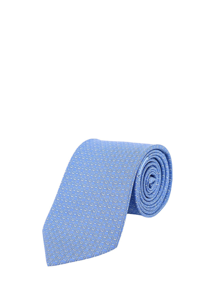 Silk tie with Gancini motif