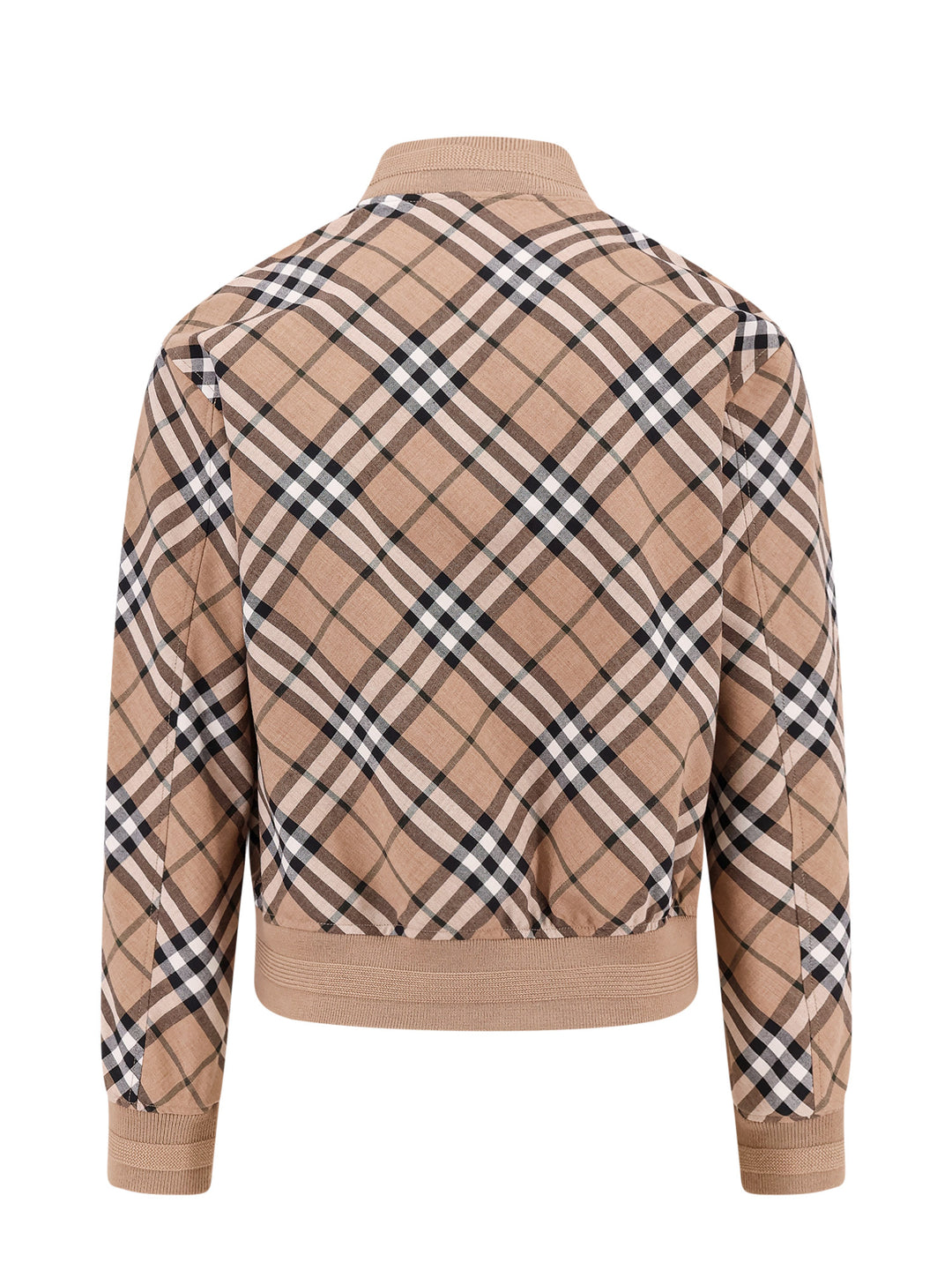 Wool blend jacket with Check print