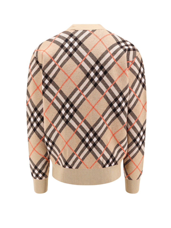 Wool and mohair cardigan with Check motif