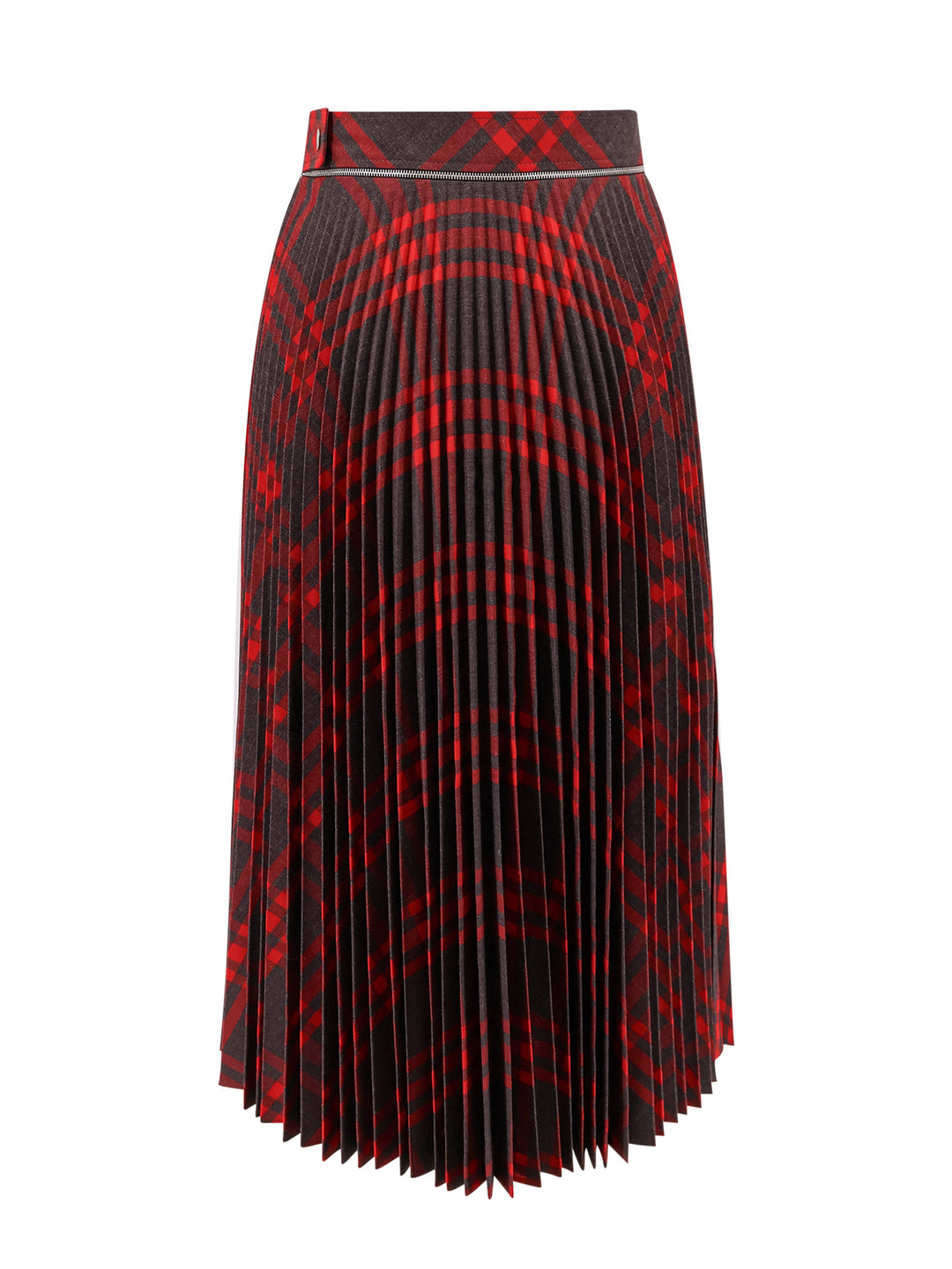 Pleated wool blend skirt