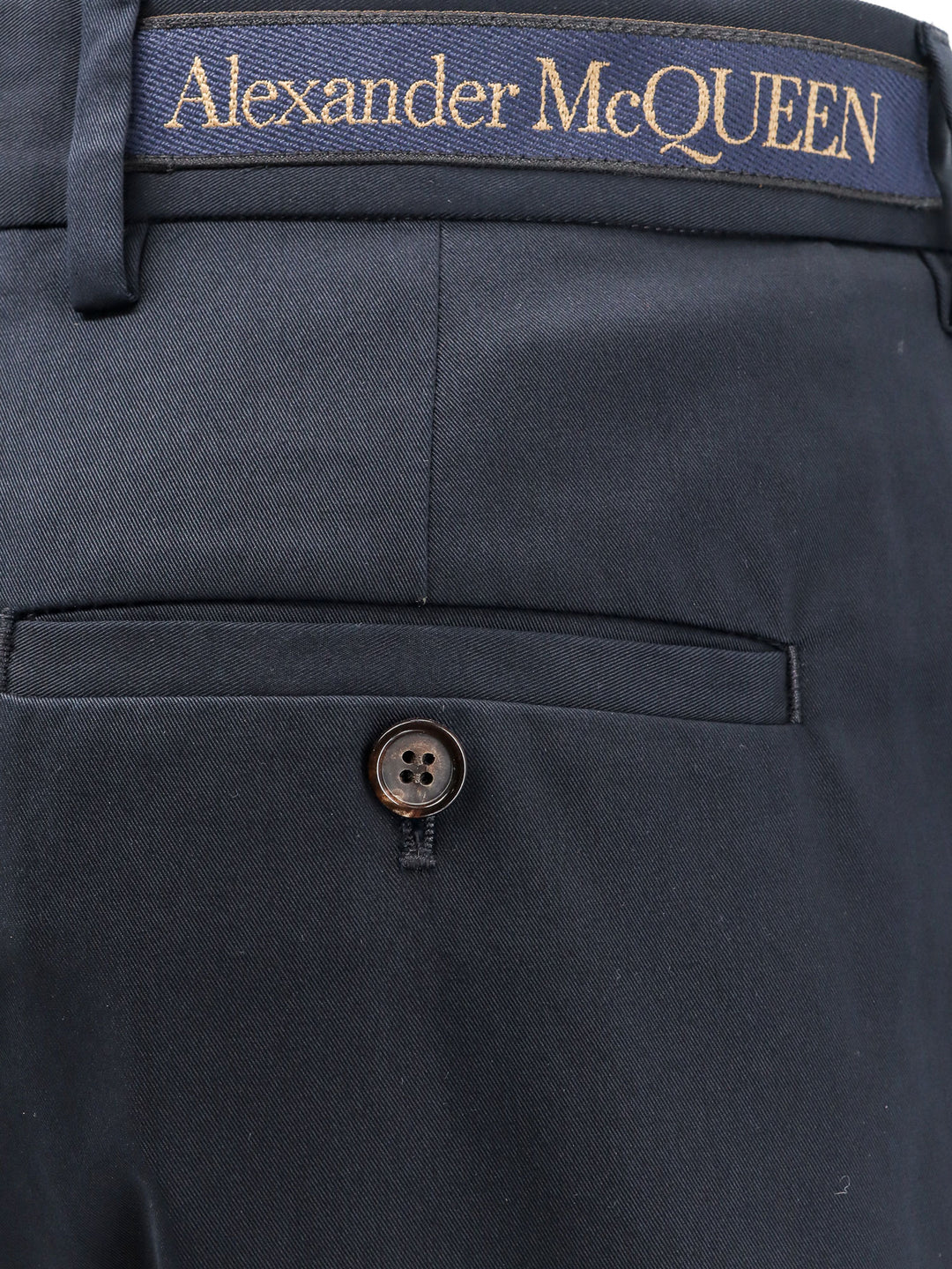 Cotton trouser with logo detail