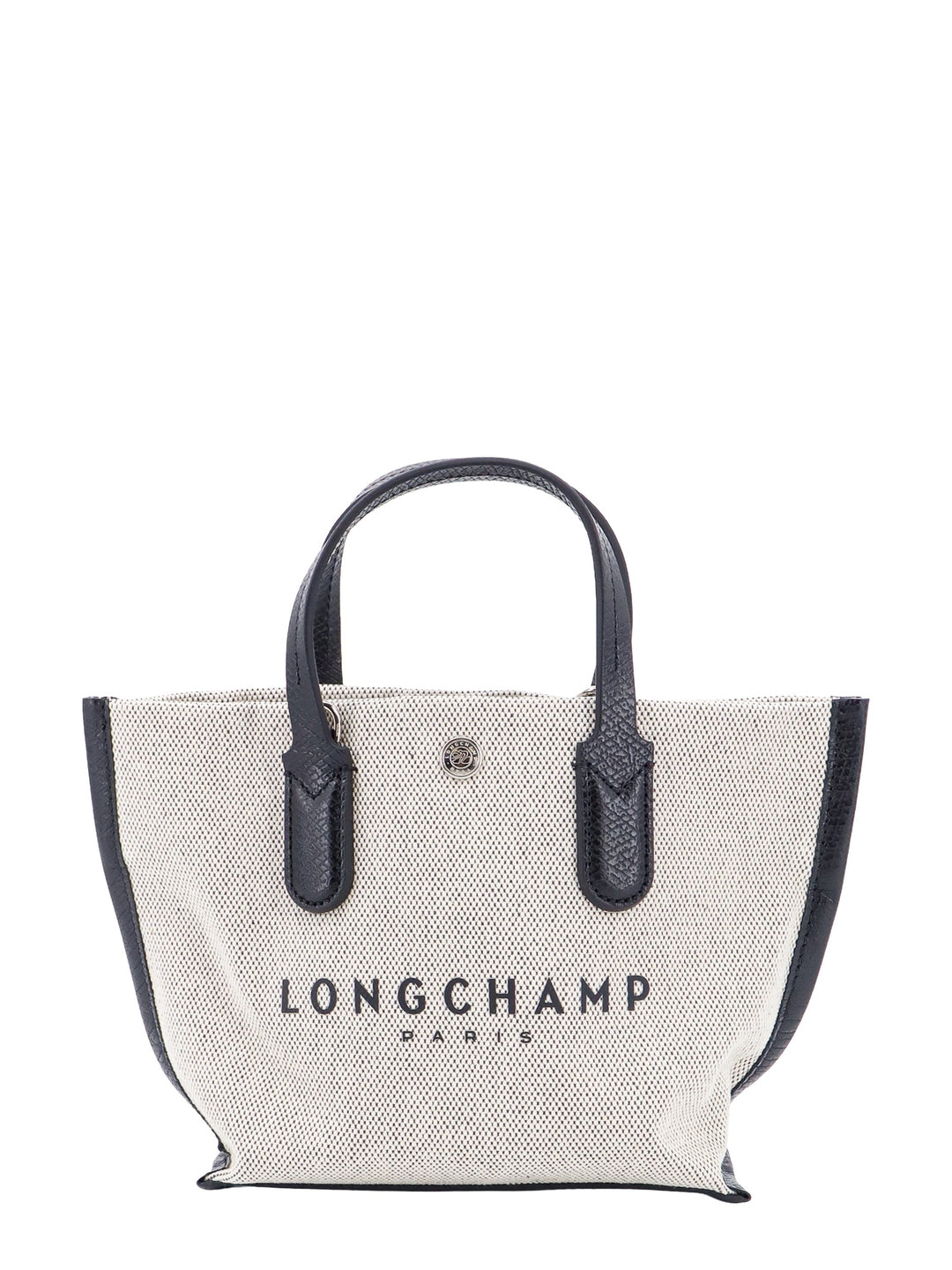 Canvas handbag with logo print