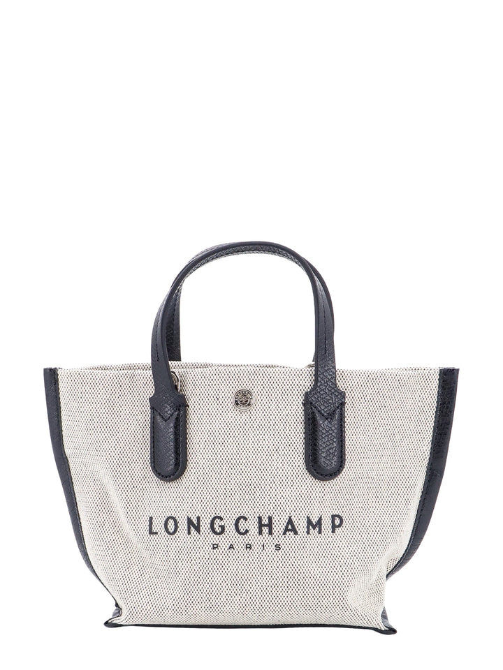 Canvas handbag with logo print