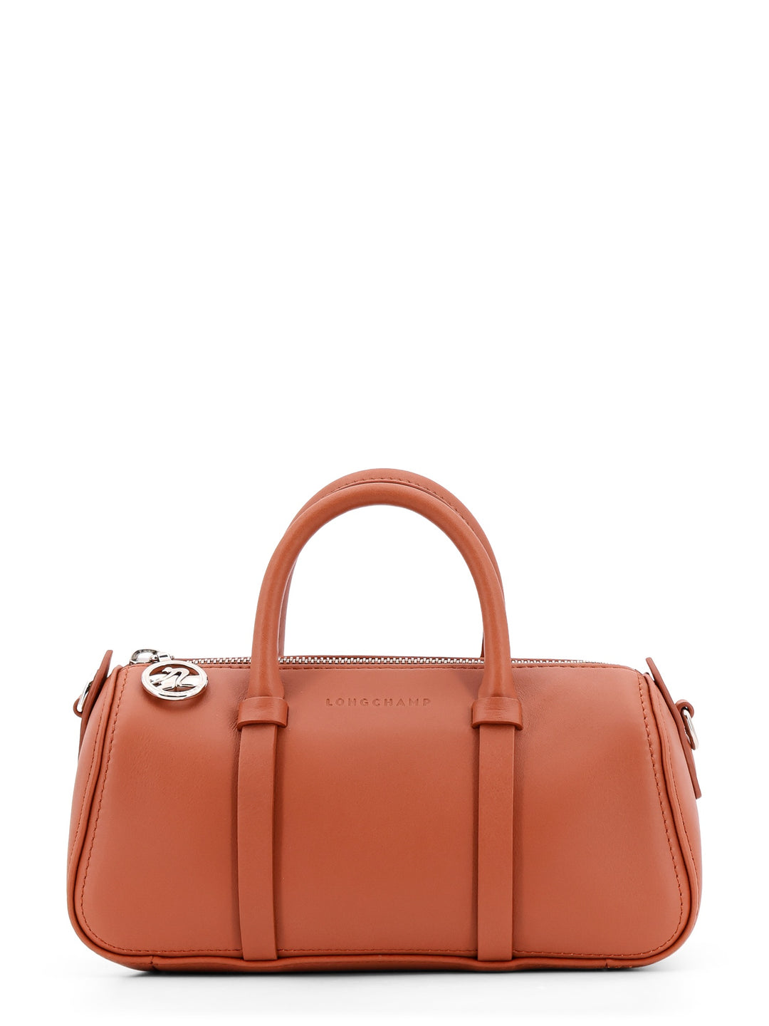 Leather handbag with removable shoulder strap