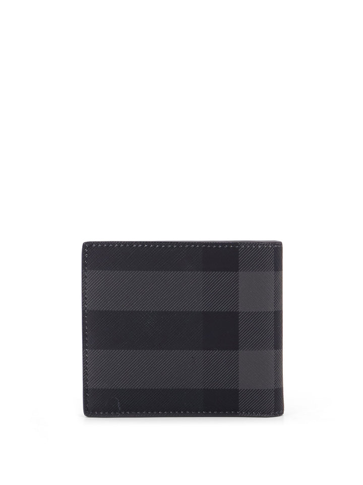 Wallet with Check motif, leather lining, logo engraving and Burberry embossed detail