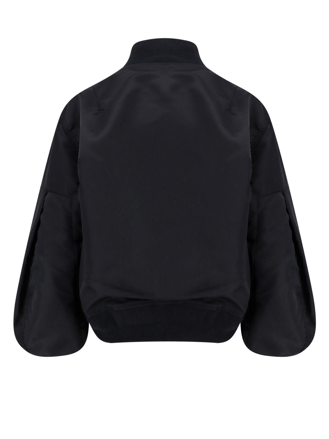 Crop Fit nylon jacket with flard sleeves