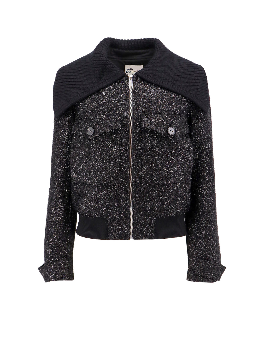 Jacket with lurex effect