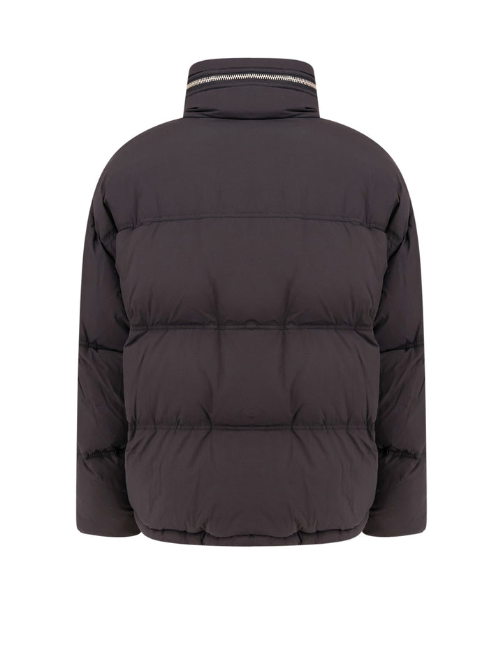 Padded and quilted nylon jacket